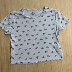 Hollister butterfly print large baby tee